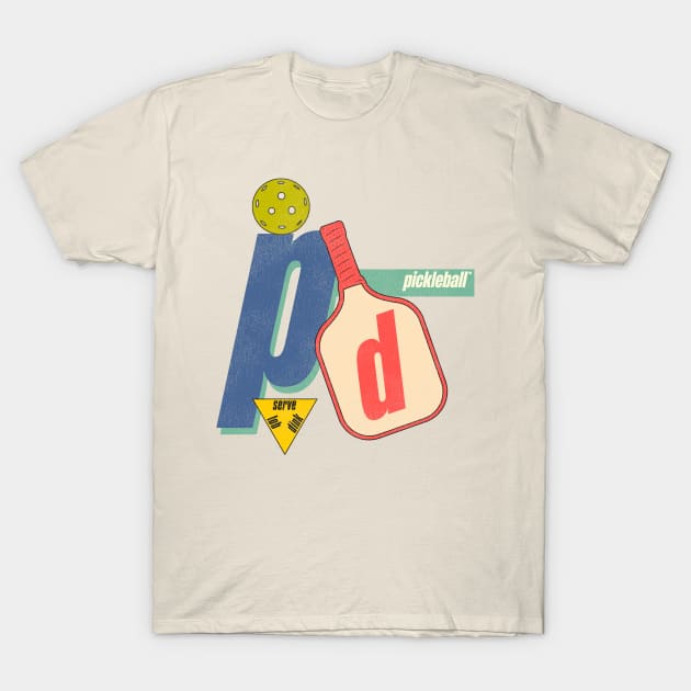 Pickleball 90s Style Graphic T-Shirt by darklordpug